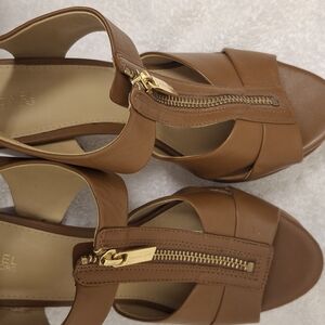 Michael Kors Tan Leather Women's Sandals